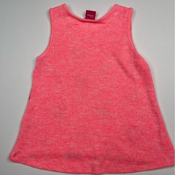 Disney Tank Top Sweater Pink Neon Minnie Mouse Bow Play School Summer Beach 6 6X - Picture 4 of 7
